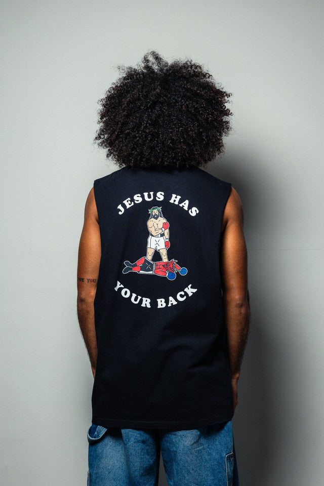 JHYB Muscle Tee Boxing- Black