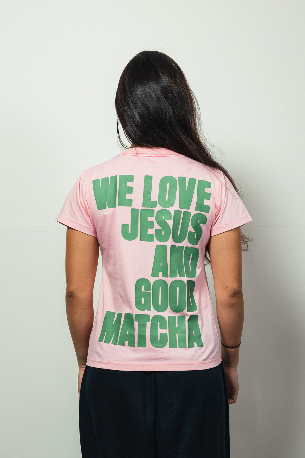 JHYB Pink Matcha Tee - Woman Cut