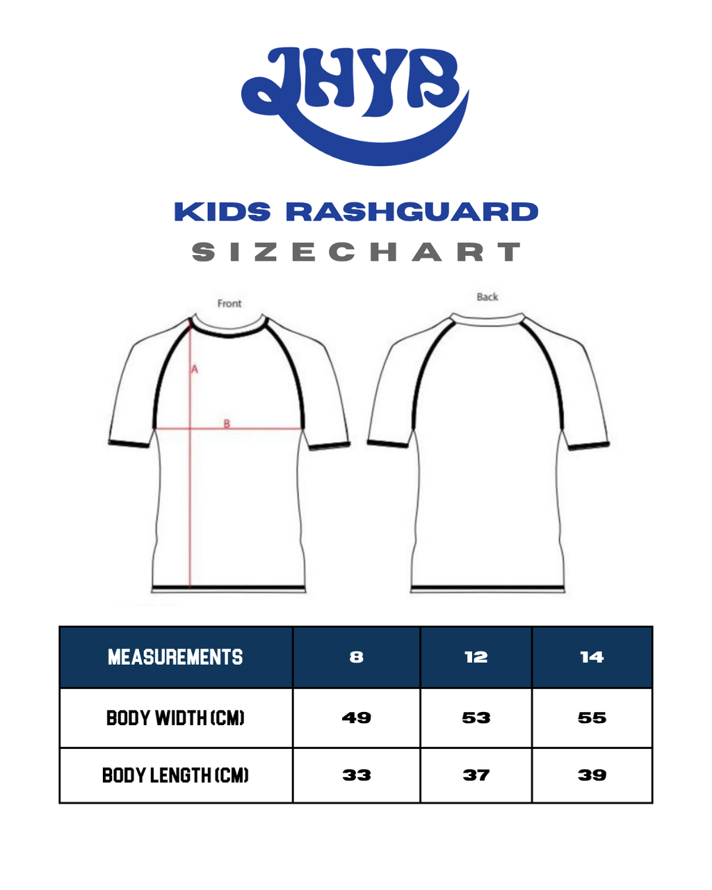 JHYB Kids Short Sleeves Rashguard